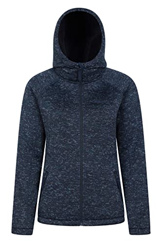 Mountain Warehouse Nevis Fleecejacke für Damen - Leichte, Warme Damen-Fleecejacke mit Reißverschluss und Taschen, atmungsaktives Winter Oberteil, kompakt - Für Outdoor Marineblau 36 von Mountain Warehouse