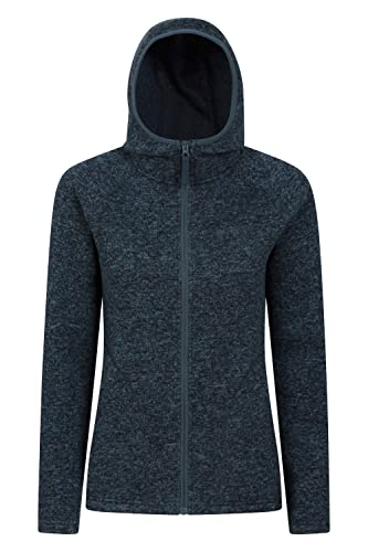 Mountain Warehouse Nevis Fleecejacke für Damen - Leichte, Warme Damen-Fleecejacke mit Reißverschluss und Taschen, atmungsaktives Winter Oberteil, kompakt - Für Outdoor Dunkelblau 38 von Mountain Warehouse