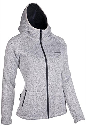 Mountain Warehouse Nevis Fleecejacke für Damen - Leichte, Warme Damen-Fleecejacke mit Reißverschluss und Taschen, atmungsaktives Winter Oberteil, kompakt - Für Outdoor Grau 46 von Mountain Warehouse