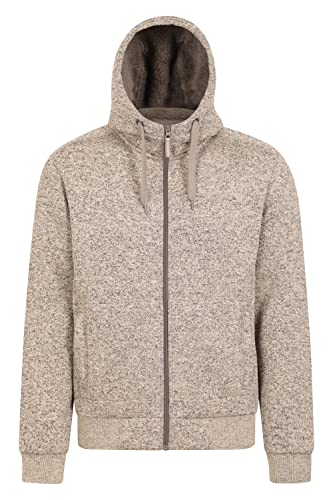 Mountain Warehouse Nevis II Fleecegefütterter Herren-Hoodie Beige 4X-Large von Mountain Warehouse