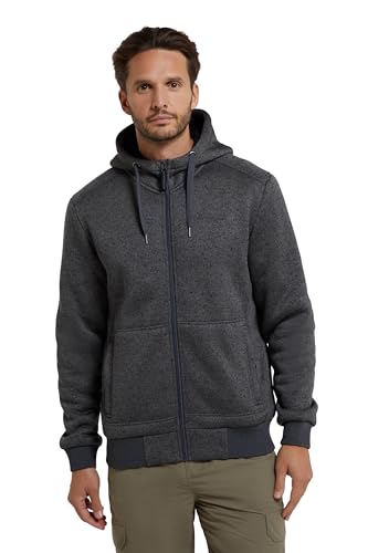 Mountain Warehouse Nevis II Fleecegefütterter Herren-Hoodie Schwarz 4X-Large von Mountain Warehouse