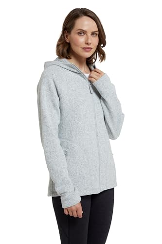 Mountain Warehouse Nevis Pelzgefütterter Damen-Kapuzenpulli, Winter Grau Damengröße EU 36 von Mountain Warehouse
