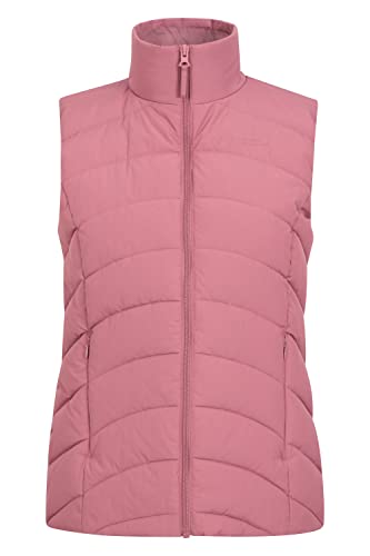 Mountain Warehouse Opal gefüttertes Damengilet - leichte Thermoweste, Reißverschlusstaschen, warm, wasserabweisend - geeignet für Winter Sanftes Pink 38 von Mountain Warehouse