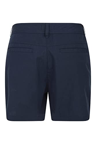 Mountain Warehouse Organic Cotton Damen-Shorts - Kurze Hose aus 100% Bio-Baumwolle, mehrere Taschen, leichte Hose, atmungsaktiv - ideal für Outdoor, im Winter Marineblau 32 von Mountain Warehouse