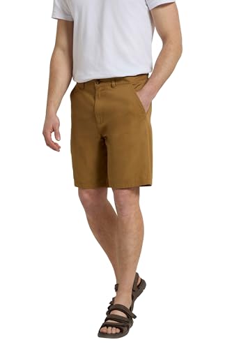 Mountain Warehouse Organic Woods Herren Chino Shorts - Leicht, atmungsaktiv, LSF 50, viele Taschen, Kurze Hose - Ideal für Strand, Wandern und Outdoor Hellbeige 58W von Mountain Warehouse