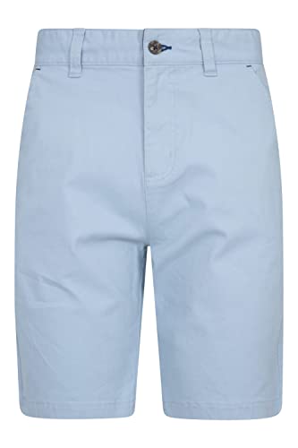 Mountain Warehouse Organic Woods Herren Chino Shorts - Leicht, atmungsaktiv, LSF 50, viele Taschen, Kurze Hose - Ideal für Strand, Wandern und Outdoor Hellblau 50W von Mountain Warehouse