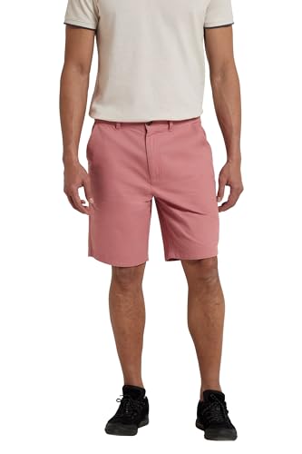 Mountain Warehouse Organic Woods Herren Chino Shorts - Leicht, atmungsaktiv, LSF 50, viele Taschen, Kurze Hose - Ideal für Strand, Wandern und Outdoor Rosa 50W von Mountain Warehouse