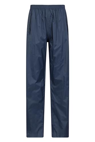 Mountain Warehouse Pakka Wasserabweisende Outdoor-Hosen für Damen - Überziehhose bei Regen fürs Wandern, Reisen und Outdoor für Frauen von Herbst Winter bis Winter, Reise-Hose Marineblau 44 von Mountain Warehouse