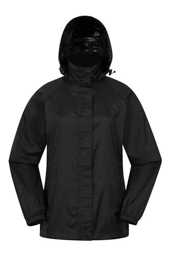 Mountain Warehouse Pakka atmungsaktive, wasserdichte Damen-Regenjacke - leichte und einfach zu verstauende Wind-Jacke für Damen zum Wandern, Camping und für Outdoor Schwarz Damengröße EU 34 Mountain Warehouse Pakka atmungsaktive, wasserdichte Damen-Regenjacke - leichte und einfach zu verstauende Wind-Jacke für Damen zum Wandern, Camping und für Outdoor Schwarz Damengröße EU 34 von Mountain Warehouse