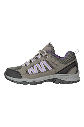 Mountain Warehouse Path wasserdichte Damen-Wanderschuhe - Atmungsaktiver Trekkingschuh für Damen, mit Mesh-Futter, hohem Schaft - Für Trekking und Camping Dunkelgrau 39 EU von Mountain Warehouse