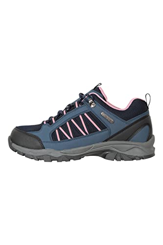 Mountain Warehouse Path wasserdichte Damen-Wanderschuhe - Atmungsaktiver Trekkingschuh für Damen, mit Mesh-Futter, hohem Schaft - Für Trekking und Camping Marineblau 40 EU von Mountain Warehouse