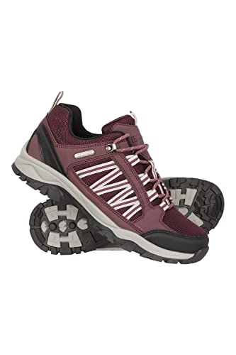 Mountain Warehouse Path wasserdichte Damen-Wanderschuhe - Atmungsaktiver Trekkingschuh für Damen, mit Mesh-Futter, hohem Schaft - Für Trekking und Camping Violett Damen-Schuhgröße 39 DE von Mountain Warehouse
