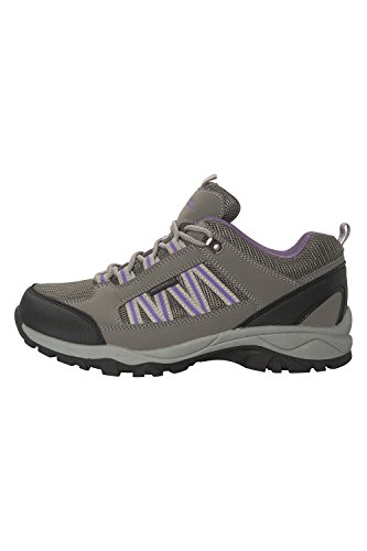 Mountain Warehouse Path wasserdichte Damen-Wanderschuhe - Atmungsaktiver Trekkingschuh für Damen, mit Mesh-Futter, hohem Schaft - Für Trekking und Camping Dunkel Grau Damen-Schuhgröße 41 DE von Mountain Warehouse