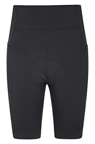 Mountain Warehouse Profi-Radlerhose für Damen - Chamois-Polsterung, schnell feuchtigkeitsableitend, völlig opake Kurze Damen-Hosen - Ideal für Radtouren, Triathlon Schwarz 40 von Mountain Warehouse