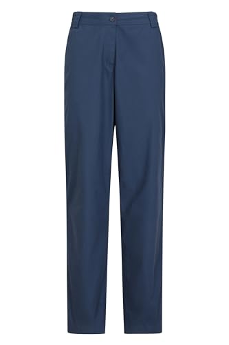 Mountain Warehouse Quest Damenhose - Lange Hosen, UPF50 +, schnell trocknend, leicht, atmungsaktiv, Taschen - Ideal für Reisen, Outdoor, Walking, Wandern Marineblau 54 von Mountain Warehouse