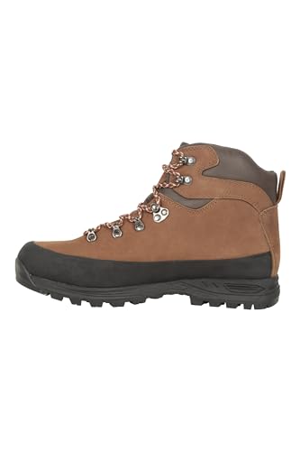 Mountain Warehouse Quest wasserdichte Wanderstiefel für Damen - 5000-Meilen-Garantie, Nubukleder, antibakterielle Innensohle - Ideal zum Wandern, Trekken, im Freien Hellbraun 37 EU von Mountain Warehouse