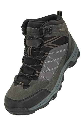 Mountain Warehouse Rapid wasserdichte Stiefel für Damen - Obermaterial aus Wildleder und Mesh, strapazierfähige Damen-Wanderstiefel, Gummisohle - Für Reisen, Camping Schwarz Jet 41 EU von Mountain Warehouse