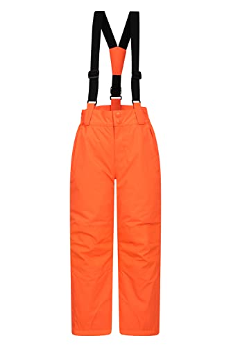 Mountain Warehouse Raptor Skihose für Kinder - Taschen, schneedichte Hose, abnehmbare Träger & Reißverschluss am Knöchel, Verstärkte Knie Winter - Jungen und Mädchen Hellorange 2-3 Jahre von Mountain Warehouse