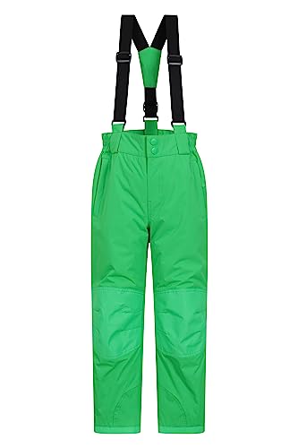 Mountain Warehouse Raptor Skihose für Kinder - Taschen, schneedichte Hose, abnehmbare Träger & Reißverschluss am Knöchel, Verstärkte Knie Winter - Jungen und Mädchen Spectra Green 13 Jahre von Mountain Warehouse