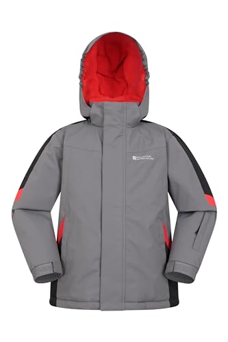 Mountain Warehouse Raptor warme Winterjacke für Kinder - wasserdichter Parka für Jungen und Mädchen, für extreme Kälte und Schnee, Ski-Jacke mit Taschen, Alpin-Jacke Dunkelgrau 2-3 Jahre von Mountain Warehouse