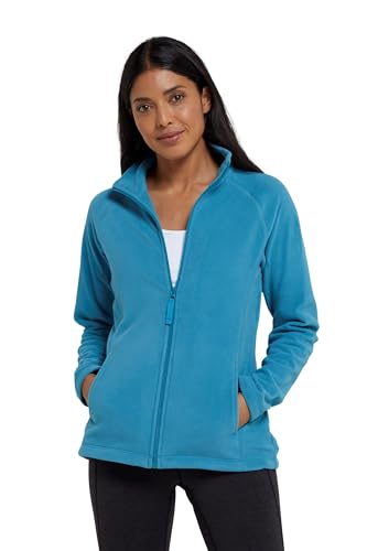 Mountain Warehouse Raso Damenfleece - Fleece-Pullover für Damen aus Microfleece, atmungsaktives, weiches, warmes Outdoor-Fleece - kühles Wetter, Camping & Wandern Blaugrün 38 von Mountain Warehouse