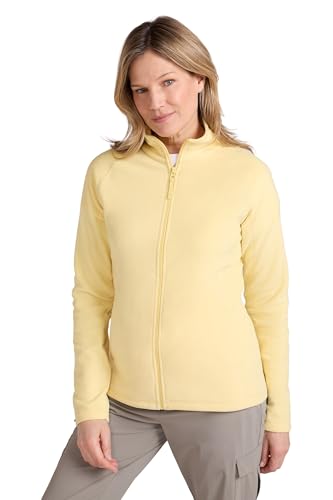 Mountain Warehouse Raso Damenfleece - Fleece-Pullover für Damen aus Microfleece, atmungsaktives, weiches, warmes Outdoor-Fleece - kühles Wetter, Camping & Wandern Hellgelb Damengröße EU 44 von Mountain Warehouse