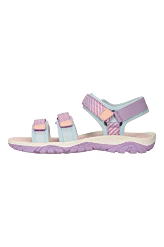 Mountain Warehouse Reef 3 Strap Kindersandalen – Neopren-gefütterte Strandschuhe, strapazierfähig, Klettverschluss, schnell trocknend Sommerschuhe – für den Strand Violett 33 von Mountain Warehouse