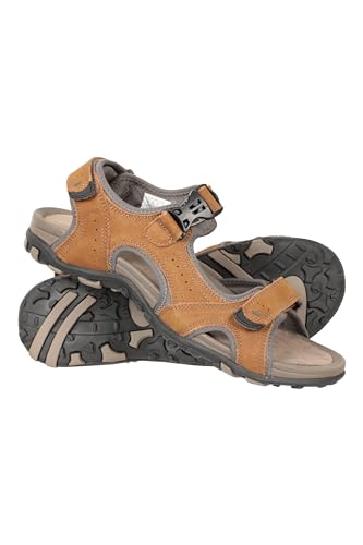 Mountain Warehouse Rock Shore Sandalen - Wildleder, Herrenschuhe mit Neoprenfutter, Laufsohle aus Gummi, flexible Schuhe - Für Spaziergänge, Strand, Pool, Reisen dunkelbraun 46 von Mountain Warehouse