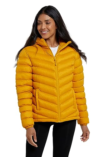 Mountain Warehouse Seasons Gefütterte Damenjacke - Wasserbeständige Winterjacke, Fronttaschen, verstellbare Bündchen und Kapuze mit Elastik Gelb Damengröße EU 48 von Mountain Warehouse