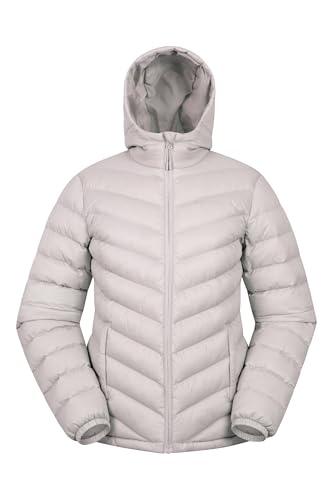 Mountain Warehouse Seasons Gefütterte Damenjacke - Wasserbeständige Winterjacke, Fronttaschen, verstellbare Bündchen und Kapuze mit Elastik Hell-Beige Damengröße EU 38 Mountain Warehouse Seasons Gefütterte Damenjacke - Wasserbeständige Winterjacke, Fronttaschen, verstellbare Bündchen und Kapuze mit Elastik Hell-Beige Damengröße EU 38 von Mountain Warehouse