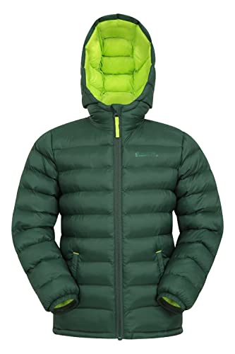 Mountain Warehouse Seasons Steppjacke für Kinder - Ultraleichte, warme, wasserdichte Steppjacke. Jungen & Mädchen Winterjacke mit Kapuze & Reißverschluss Khaki 2-3 Jahre von Mountain Warehouse