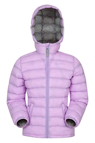 Mountain Warehouse Seasons Steppjacke für Kinder - Ultraleichte, warme, wasserdichte Steppjacke. Jungen & Mädchen Winterjacke mit Kapuze & Reißverschluss Lila 2-3 Jahre von Mountain Warehouse