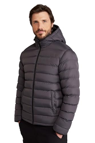Mountain Warehouse Seasons Herrenjacke - Gefüttert, leicht, wasserbeständige Regenjacke, Mikrofaserfüllung - Ideal für den Winter Kohle Large Mountain Warehouse Seasons Herrenjacke - Gefüttert, leicht, wasserbeständige Regenjacke, Mikrofaserfüllung - Ideal für den Winter Kohle Large von Mountain Warehouse