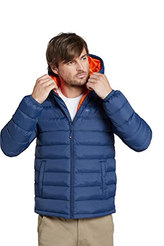 Mountain Warehouse Seasons Herrenjacke - Gefüttert, leicht, wasserbeständige Regenjacke, Mikrofaserfüllung - Ideal für den Winter Marineblau XXS von Mountain Warehouse