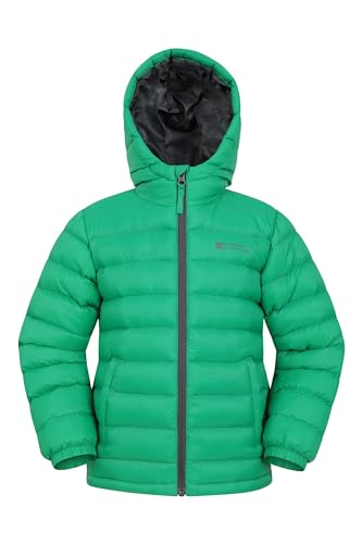 Mountain Warehouse Seasons Steppjacke für Kinder - Ultraleichte, warme, wasserdichte Steppjacke. Jungen & Mädchen Winterjacke mit Kapuze & Reißverschluss Helles Grün 11-12 Jahre von Mountain Warehouse