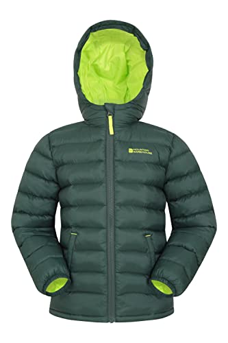 Mountain Warehouse Seasons Steppjacke für Kinder - Ultraleichte, warme, wasserdichte Steppjacke. Jungen & Mädchen Winterjacke mit Kapuze & Reißverschluss Khaki 13 Jahre von Mountain Warehouse