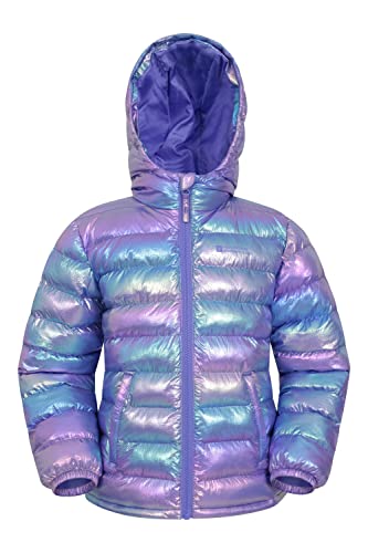 Mountain Warehouse Seasons Steppjacke für Kinder - Ultraleichte, warme, wasserdichte Steppjacke. Jungen & Mädchen Winterjacke mit Kapuze & Reißverschluss Mermaid 13 Jahre von Mountain Warehouse