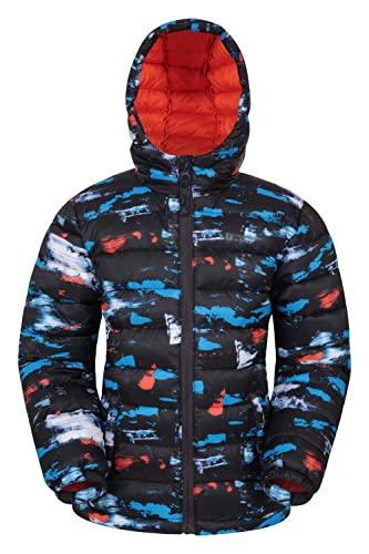 Mountain Warehouse Seasons Steppjacke für Kinder - Ultraleichte, warme, wasserdichte Steppjacke. Jungen & Mädchen Winterjacke mit Kapuze & Reißverschluss Schwarz 2-3 Jahre von Mountain Warehouse