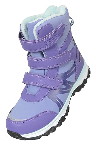 Mountain Warehouse Slope Unisex wasserdichte Schneestiefel für Kinder - IsoTherm, Softshell, Obermaterial aus Synthetik, für Jungen und Mädchen - ideal für Skifahren Minze 34 von Mountain Warehouse