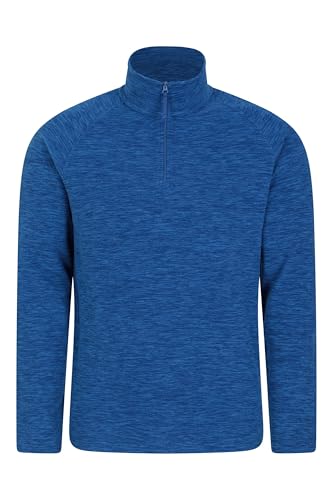 Mountain Warehouse Snowdon Herren-Fleece-Pullover - warme, leichte Fleecejacke mit Reißverschluss, zum Wandern, im Winter oder Outdoor Kobalt XL von Mountain Warehouse