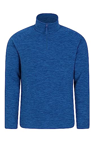 Mountain Warehouse Snowdon Herren-Fleece-Pullover - warme, leichte Fleecejacke mit Reißverschluss, zum Wandern, im Winter oder Outdoor Kobalt X-Small von Mountain Warehouse