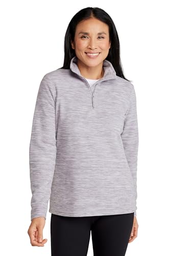 Mountain Warehouse Snowdon Melange Fleece-Pullover Damen - dünner, Warmer Winter-Pullover aus Fleece für Damen zum Laufen, Wandern, Joggen und für Sport und Outdoor Grau 40 von Mountain Warehouse