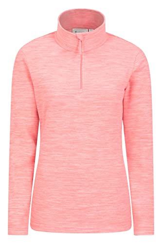 Mountain Warehouse Snowdon Melange Fleece-Pullover Damen - dünner, Warmer Winter-Pullover aus Fleece für Damen zum Laufen, Wandern, Joggen und für Sport und Outdoor Koralle 48 von Mountain Warehouse