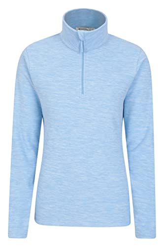 Mountain Warehouse Snowdon Melange Fleece-Pullover Damen - dünner, Warmer Winter-Pullover aus Fleece für Damen zum Laufen, Wandern, Joggen und für Sport und Outdoor Kornblau 36 von Mountain Warehouse