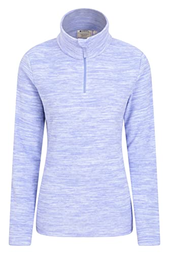 Mountain Warehouse Snowdon Melange Fleece-Pullover Damen - dünner, Warmer Winter-Pullover aus Fleece für Damen zum Laufen, Wandern, Joggen und für Sport und Outdoor Lila 36 von Mountain Warehouse