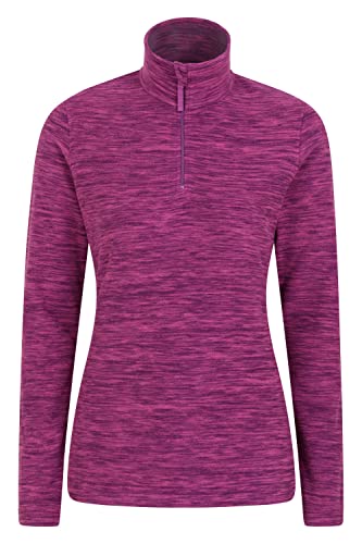 Mountain Warehouse Snowdon Melange Fleece-Pullover Damen - dünner, Warmer Winter-Pullover aus Fleece für Damen zum Laufen, Wandern, Joggen und für Sport und Outdoor Traube 30 von Mountain Warehouse