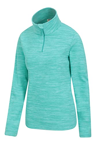 Mountain Warehouse Snowdon Melange Fleece-Pullover Damen - dünner, Warmer Winter-Pullover aus Fleece für Damen zum Laufen, Wandern, Joggen und für Sport und Outdoor Türkis 34 von Mountain Warehouse