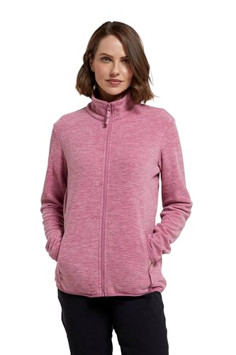 Mountain Warehouse Snowdon Melange II Damen-Fleece mit Reißverschluss Hellrosa Damengröße EU 40 von Mountain Warehouse