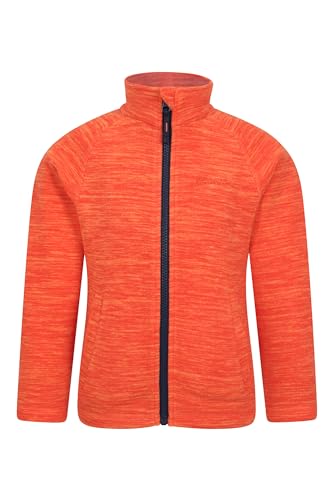 Mountain Warehouse Snowdonia Kinder-Hoodie - leichte Mädchenjacke aus Microfleece, schnell trocknend, Antipilling-Kapuzenpullover Für Jungen, winter Hellorange 5-6 Jahre von Mountain Warehouse