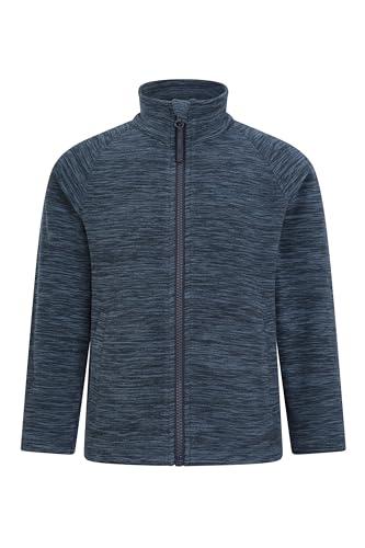 Mountain Warehouse Snowdonia Kinder-Hoodie - leichte Mädchenjacke aus Microfleece, schnell trocknend, Antipilling-Kapuzenpullover Für Jungen, Winter Marine Kinder 116 EU (5-6 Jahre) von Mountain Warehouse
